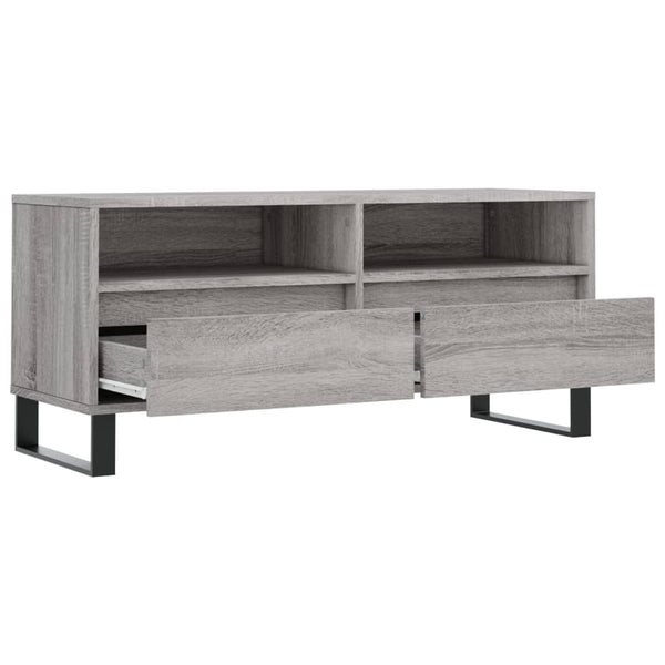 Harmaa Sonoma TV-taso 100x34,5x44,5 cm teknisestä puusta