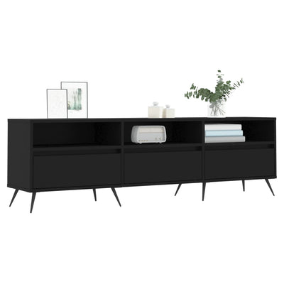 TV-taso musta 150x30x44,5 cm tekninen puu