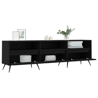 TV-taso musta 150x30x44,5 cm tekninen puu