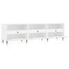 TV-taso teknisestä puusta valkoinen 150x30x44,5 cm