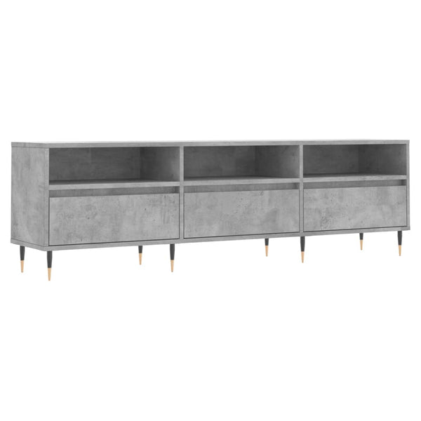 TV-taso betoninharmaa 150x30x44,5 cm tekninen puu