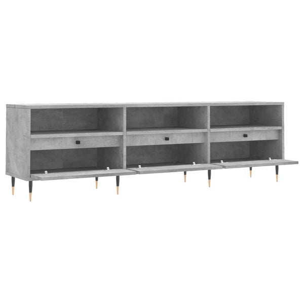 TV-taso betoninharmaa 150x30x44,5 cm tekninen puu