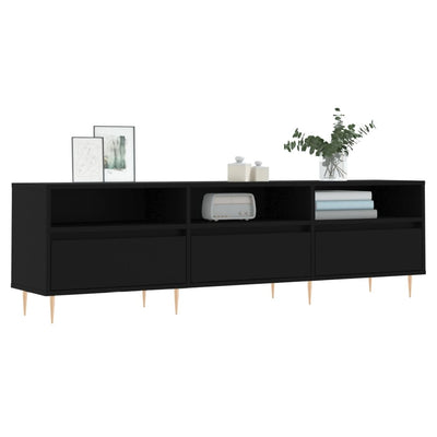 TV-taso musta 150x30x44,5 cm tekninen puu