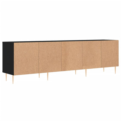 TV-taso musta 150x30x44,5 cm tekninen puu