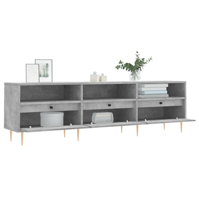 TV-taso betoninharmaa 150x30x44,5 cm tekninen puu
