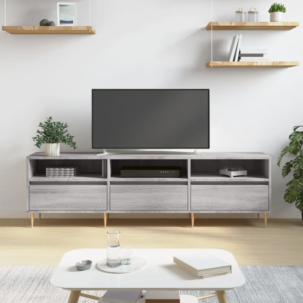 TV-taso harmaa Sonoma 150x30x44,5 cm tekninen puu