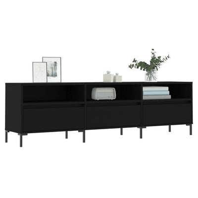 TV-taso musta 150x30x44,5 cm tekninen puu
