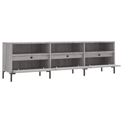 TV-taso harmaa Sonoma 150x30x44,5 cm tekninen puu