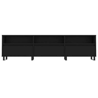 TV-taso musta 150x30x44,5 cm tekninen puu