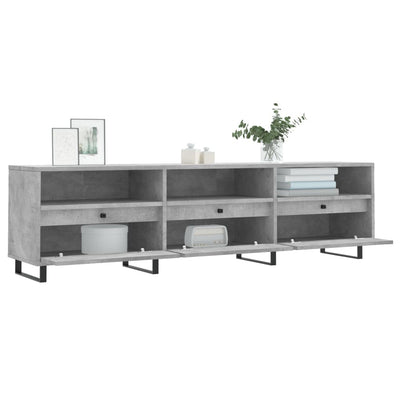 TV-taso betoninharmaa 150x30x44,5 cm tekninen puu