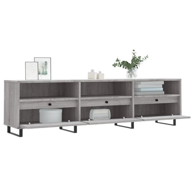 TV-taso harmaa Sonoma 150x30x44,5 cm tekninen puu