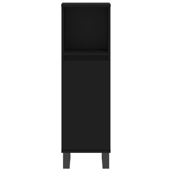 Kylpyhuoneen kaappi musta 30x30x100 cm tekninen puu
