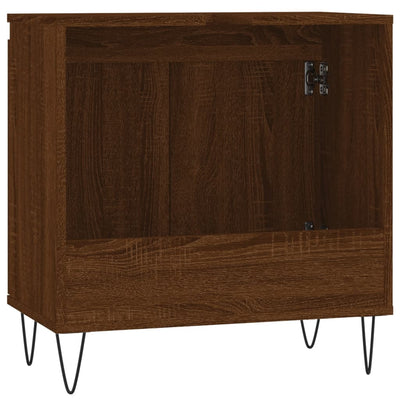 Kylpyhuoneen kaappi ruskea tammi 58x33x60 cm tekninen puu
