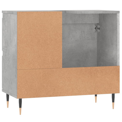 Kylpyhuoneen kaappi betoninharmaa 65x33x60 cm tekninen puu