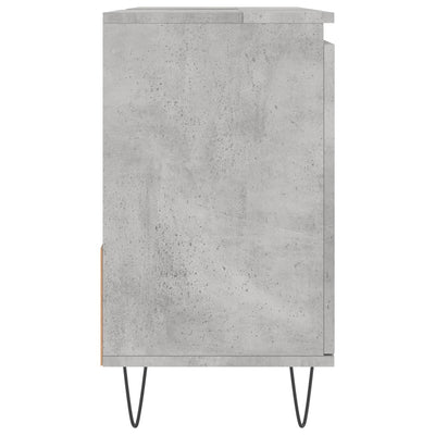 Kylpyhuoneen kaappi betoninharmaa 65x33x60 cm tekninen puu