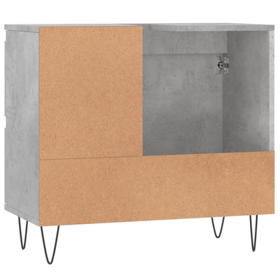 Kylpyhuoneen kaappi betoninharmaa 65x33x60 cm tekninen puu
