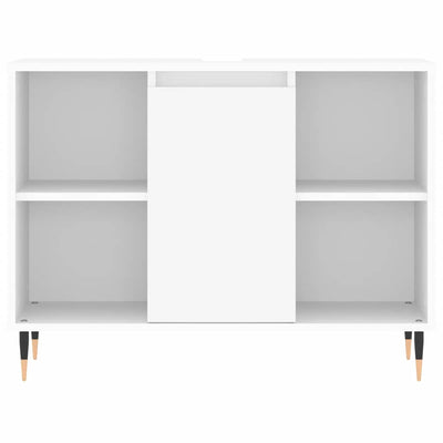 Valkoinen kylpyhuoneen kaappi Demosteni 80x33x60cm (puinen)