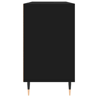 Kylpyhuoneen kaappi musta 80x33x60 cm tekninen puu