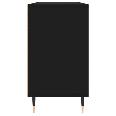 Musta kylpyhuoneen kaappi Demosteni 80x33x60cm (puinen)