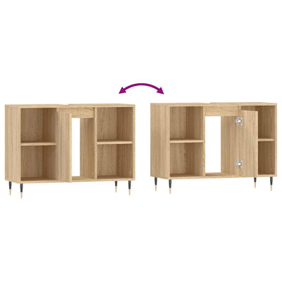 Sonoma-tammi kylpyhuoneen kaappi Demosteni 80x33x60cm (puinen)