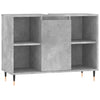 Kylpyhuoneen kaappi betoninharmaa 80x33x60 cm tekninen puu