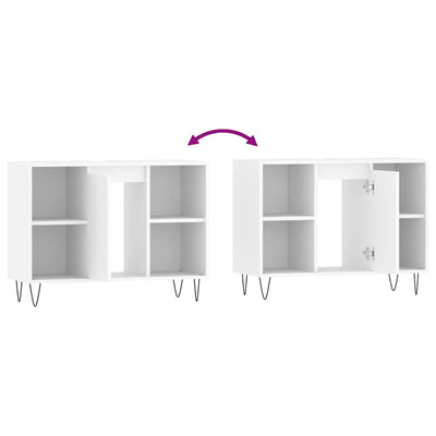 Valkoinen kylpyhuoneen kaappi Galieta 80x33x60cm (puinen)