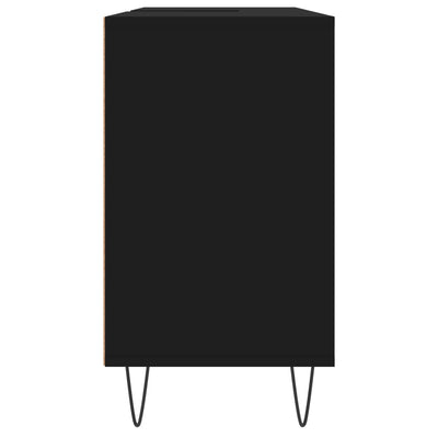 Kylpyhuoneen kaappi musta 80x33x60 cm tekninen puu