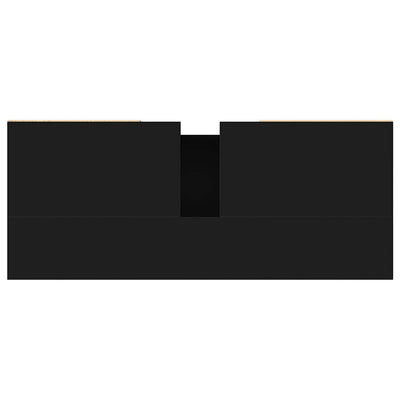 Musta kylpyhuoneen kaappi Galieta 80x33x60cm (puinen)