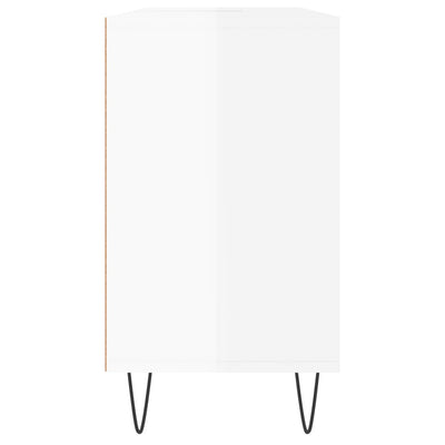 Kylpyhuoneen kaappi korkeakiilto valk. 80x33x60 cm tekninen puu