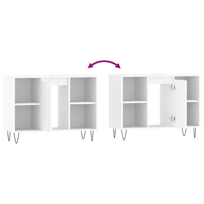 Korkeakiilto valk. kylpyhuoneen kaappi Galieta 80x33x60cm (puinen)