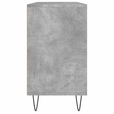 Kylpyhuoneen kaappi betoninharmaa 80x33x60 cm tekninen puu