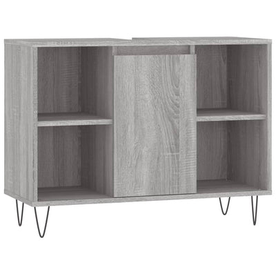 Kylpyhuoneen kaappi harmaa Sonoma 80x33x60 cm tekninen puu