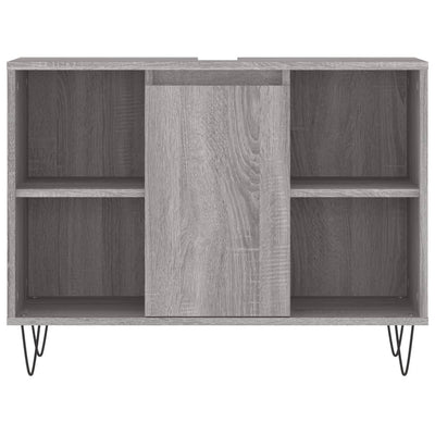 Kylpyhuoneen kaappi harmaa Sonoma 80x33x60 cm tekninen puu