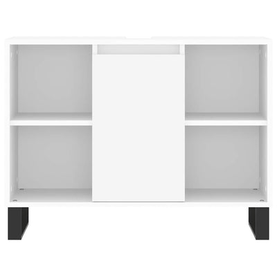 Valkoinen kylpyhuoneen kaappi Vlahita 80x33x60cm (puinen)