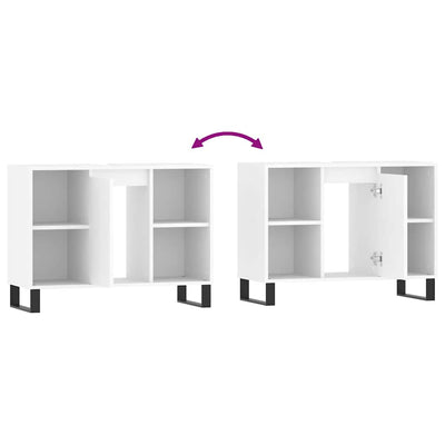 Valkoinen kylpyhuoneen kaappi Vlahita 80x33x60cm (puinen)