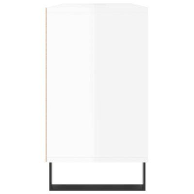 Kylpyhuoneen kaappi korkeakiilto valk. 80x33x60 cm tekninen puu