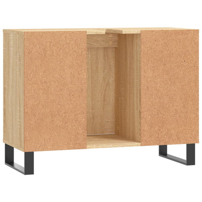 Kylpyhuoneen kaappi Sonoma-tammi 80x33x60 cm tekninen puu
