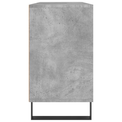 Kylpyhuoneen kaappi betoninharmaa 80x33x60 cm tekninen puu