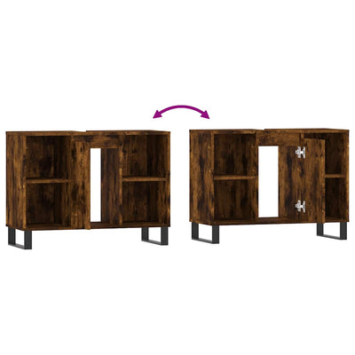 Savutammi kylpyhuoneen kaappi Vlahita 80x33x60cm (puinen)