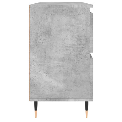 Kylpyhuoneen kaappi betoninharmaa 80x33x60 cm tekninen puu