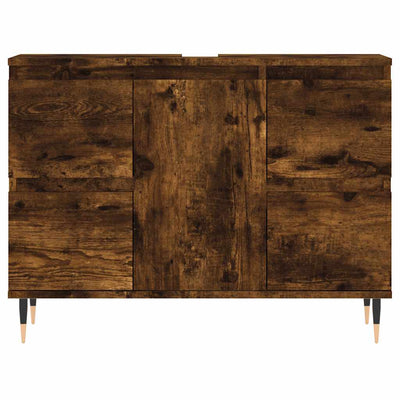 Kylpyhuoneen kaappi savutammi 80x33x60 cm tekninen puu