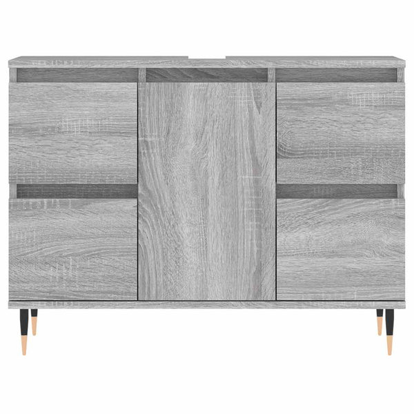 Kylpyhuoneen kaappi harmaa Sonoma 80x33x60 cm tekninen puu