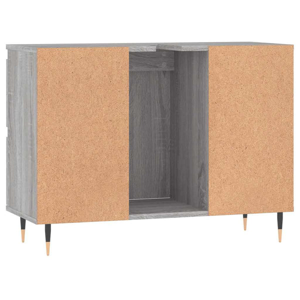 Kylpyhuoneen kaappi harmaa Sonoma 80x33x60 cm tekninen puu