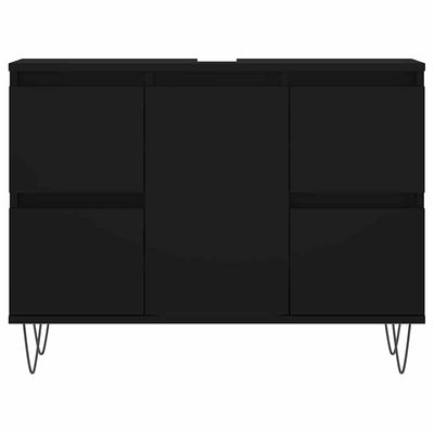 Musta kylpyhuoneen kaappi Merlo 80x33x60cm (puinen)