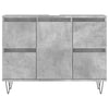 Kylpyhuoneen kaappi betoninharmaa 80x33x60 cm tekninen puu