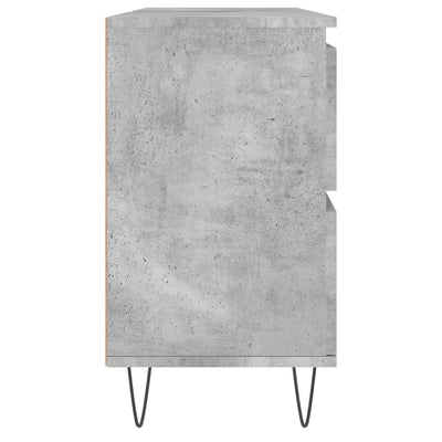 Kylpyhuoneen kaappi betoninharmaa 80x33x60 cm tekninen puu
