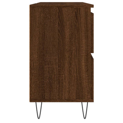 Kylpyhuoneen kaappi ruskea tammi 80x33x60 cm tekninen puu