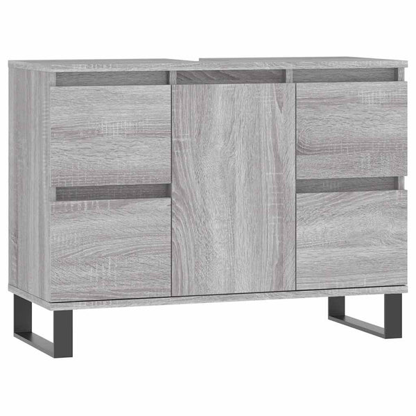 Kylpyhuoneen kaappi harmaa Sonoma 80x33x60 cm tekninen puu