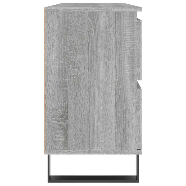 Kylpyhuoneen kaappi harmaa Sonoma 80x33x60 cm tekninen puu