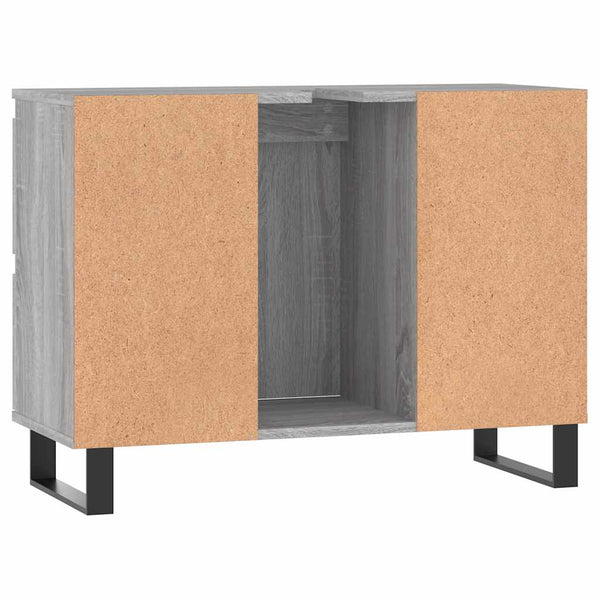 Kylpyhuoneen kaappi harmaa Sonoma 80x33x60 cm tekninen puu